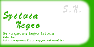 szilvia negro business card